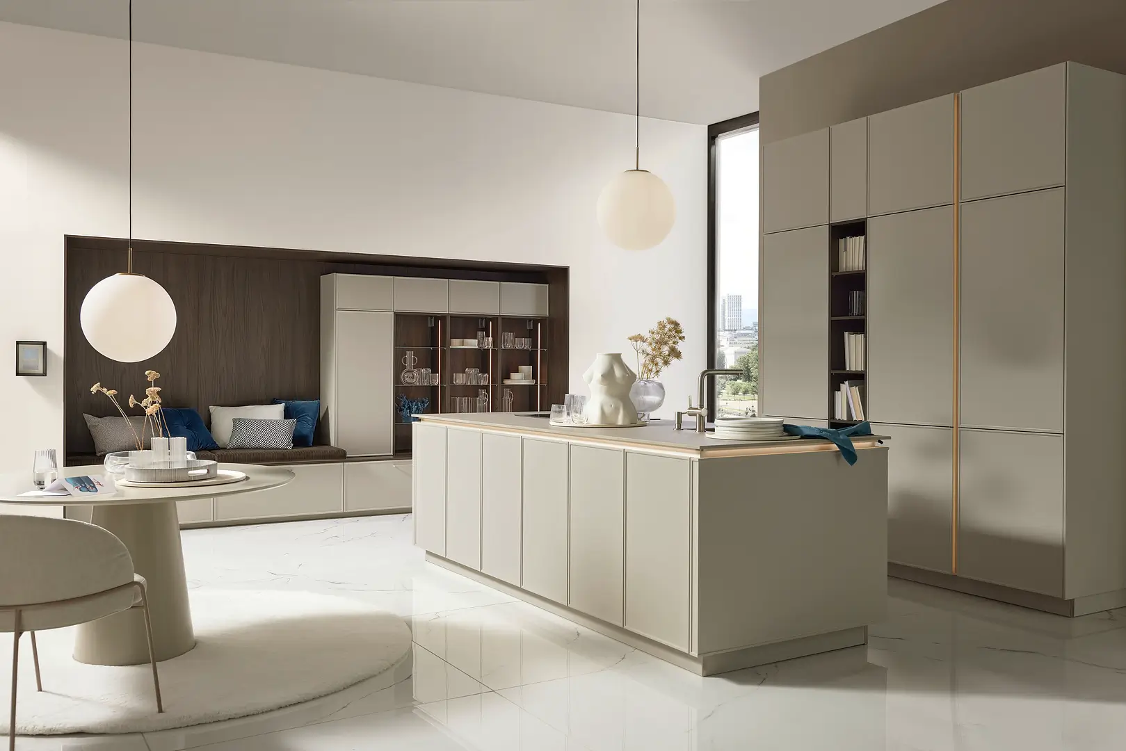 Greeploos EVORA_LACK___Greige_softmatt