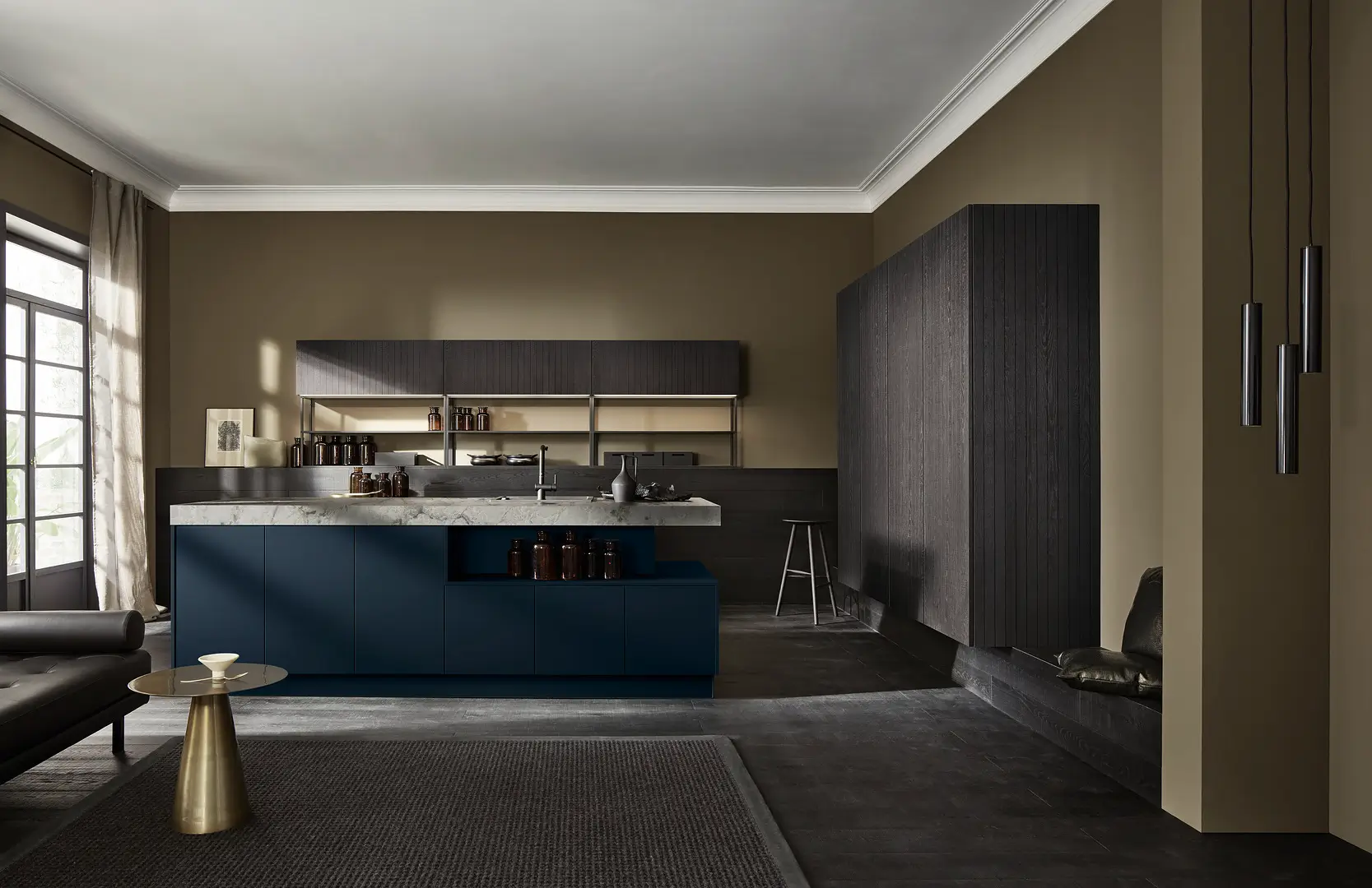 neo_CHALET_Eiche_Mokka_gerilltSOFT_LACK_Tiefblau softmatt